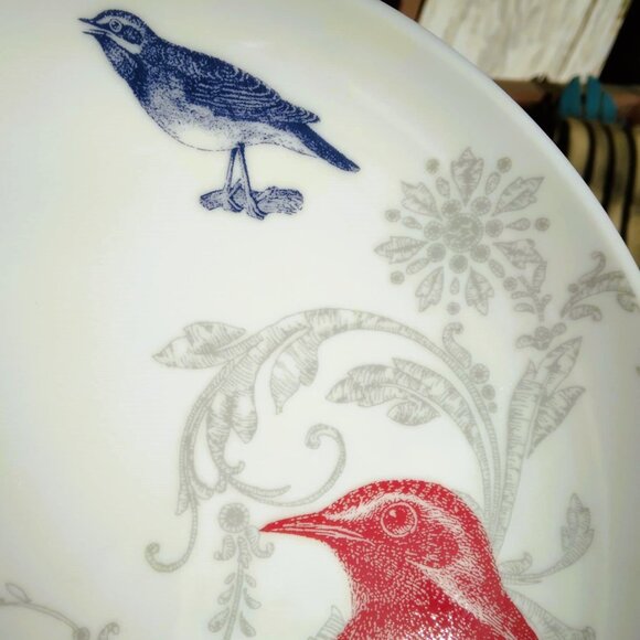 Lovely Set of 4 Porcelain Hand Painted Enameled Plates with Arabesques/ Red Song - Picture 13 of 15